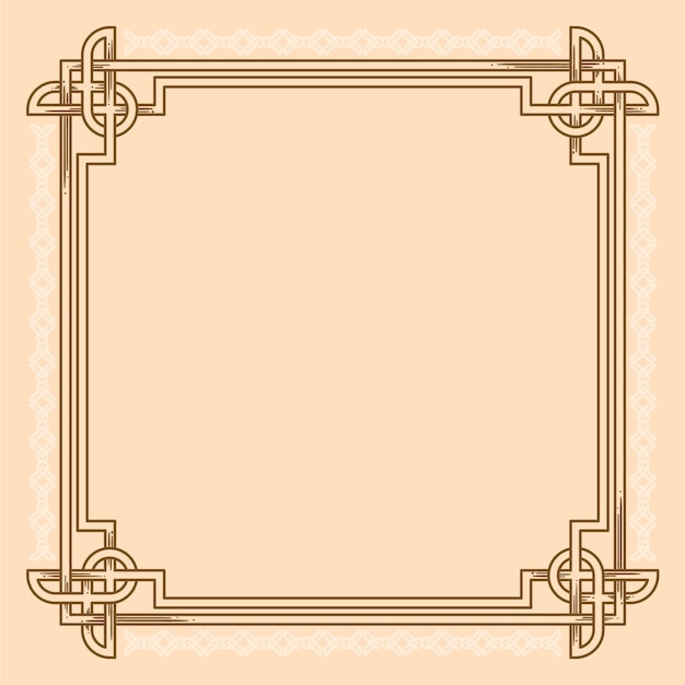 Hand drawn  celtic frame design