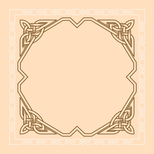 Hand drawn  celtic frame design