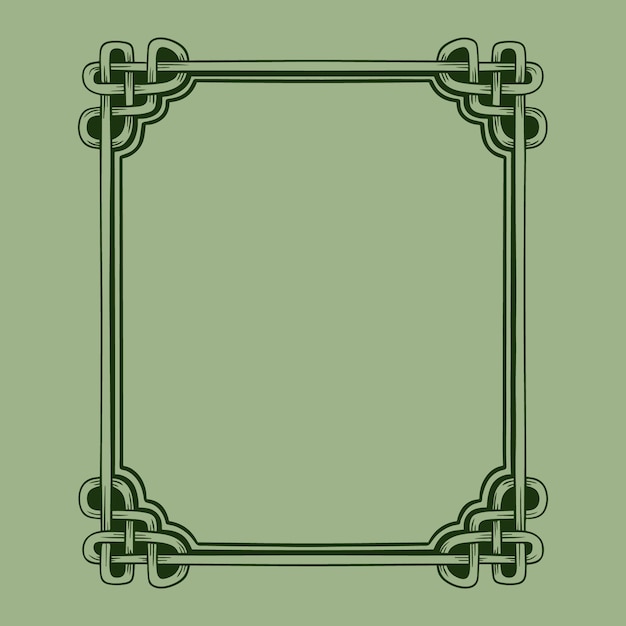 Free Vector hand drawn celtic frame design