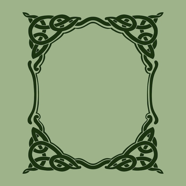 Free Vector hand drawn celtic frame design