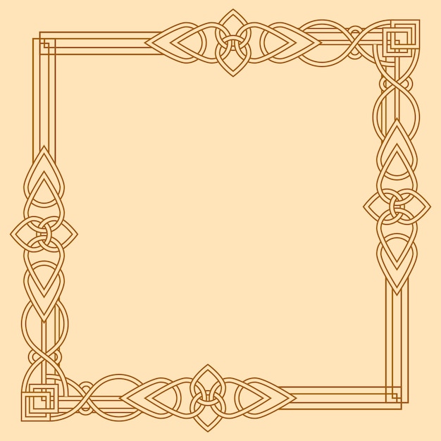 Hand drawn celtic frame design