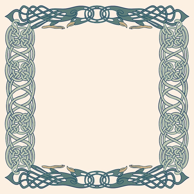 Free Vector hand drawn celtic ornamental frame