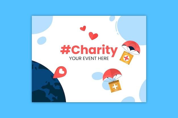 Hand drawn charity event photocall template