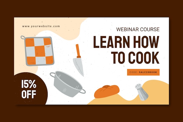 Free Vector hand drawn chef career webinar