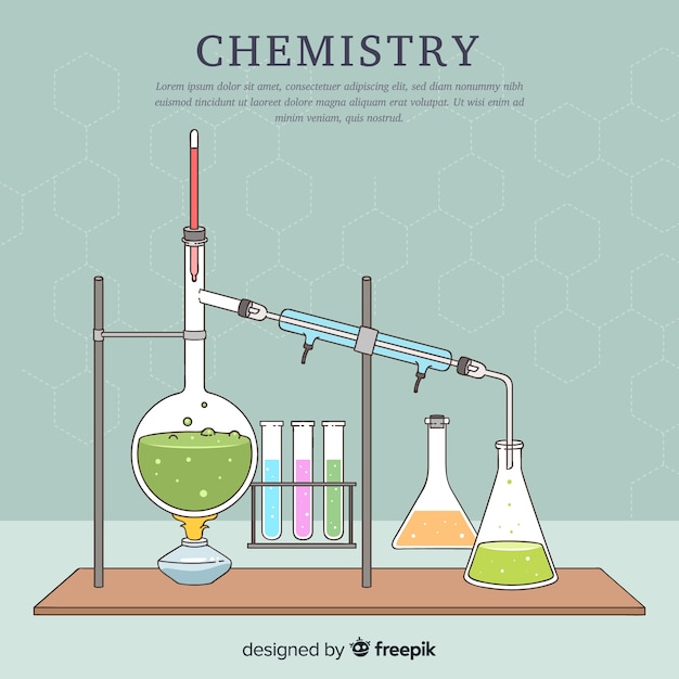 Hand drawn chemistry background