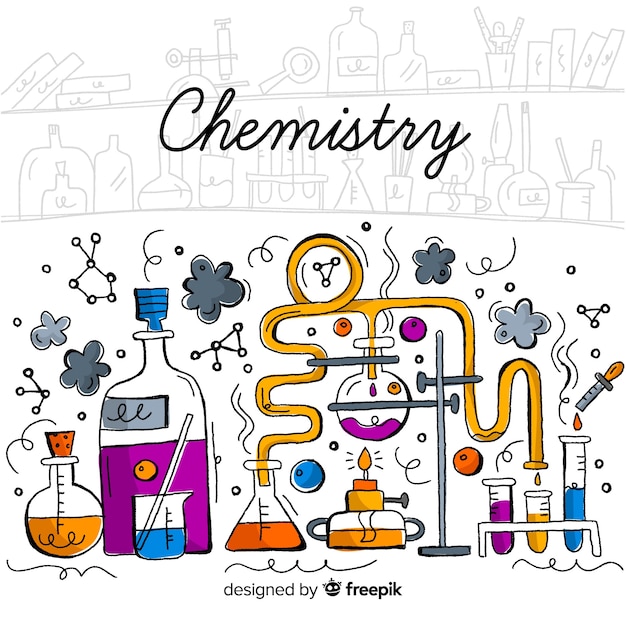 Hand drawn chemistry background