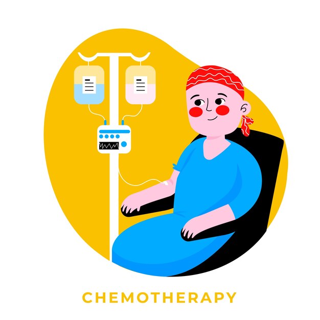 Hand drawn chemotherapy illustration