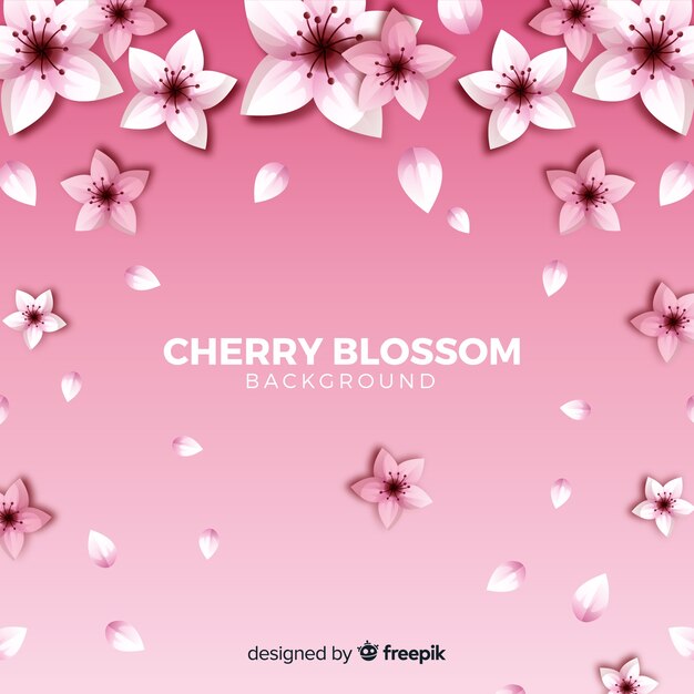 Hand drawn cherry blossom background