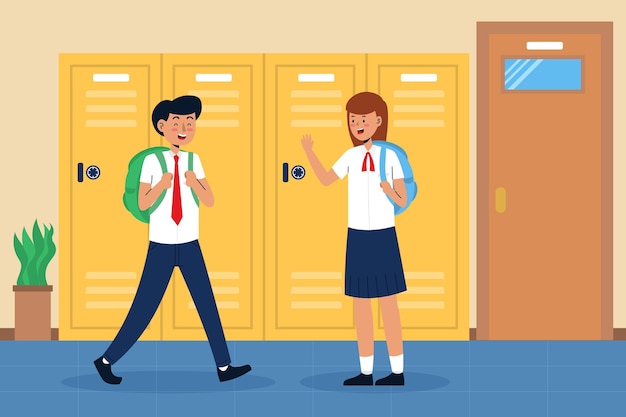 Free Vector hand-drawn children back to school concept