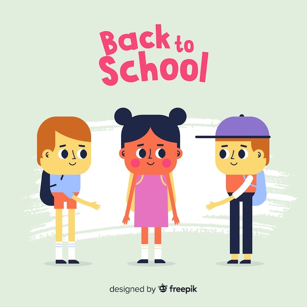 Hand drawn children back to school 