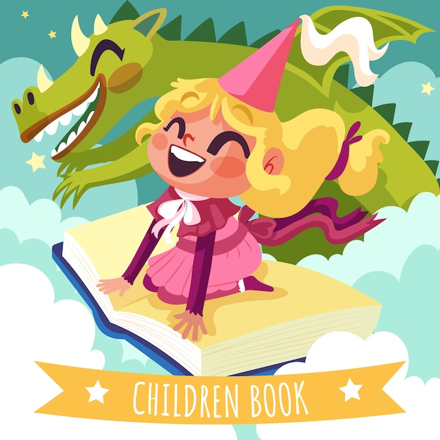 Free Vector hand drawn children book illustration