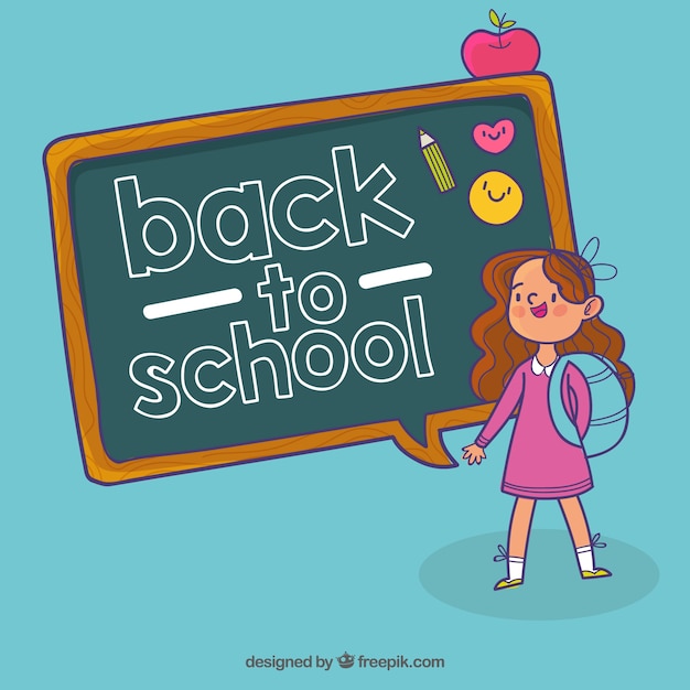 Free Vector hand drawn children ready to go back to school