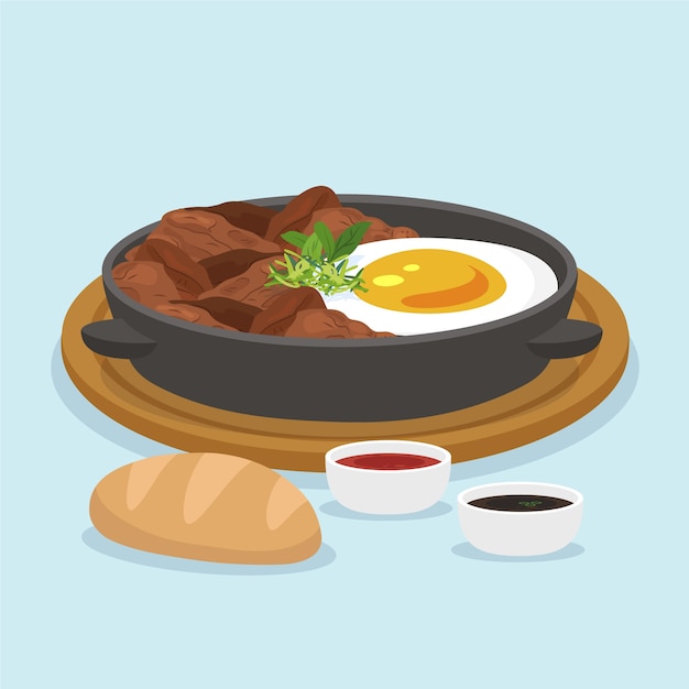 Hand drawn Chinese food illustration