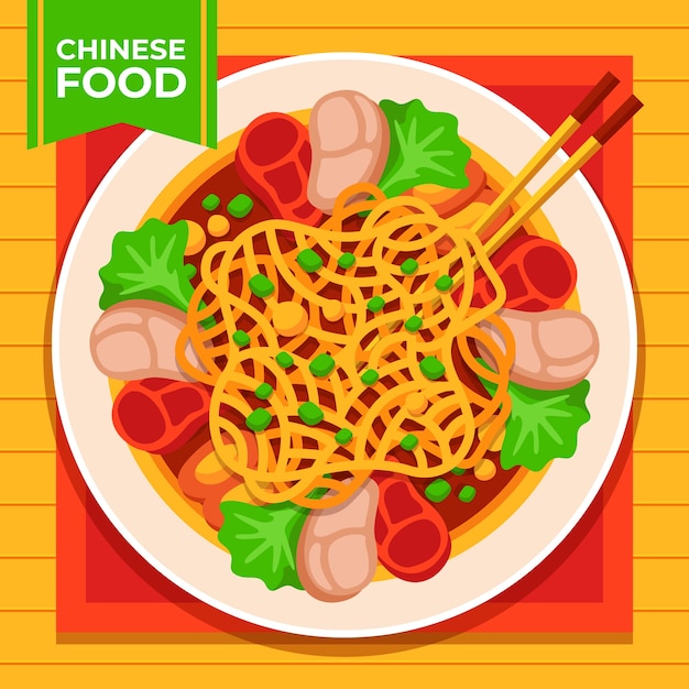 Hand drawn Chinese food illustration