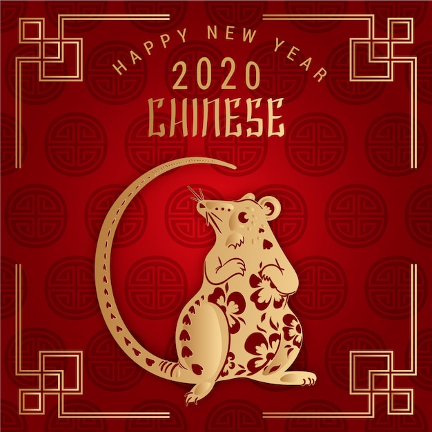 Hand drawn chinese new year