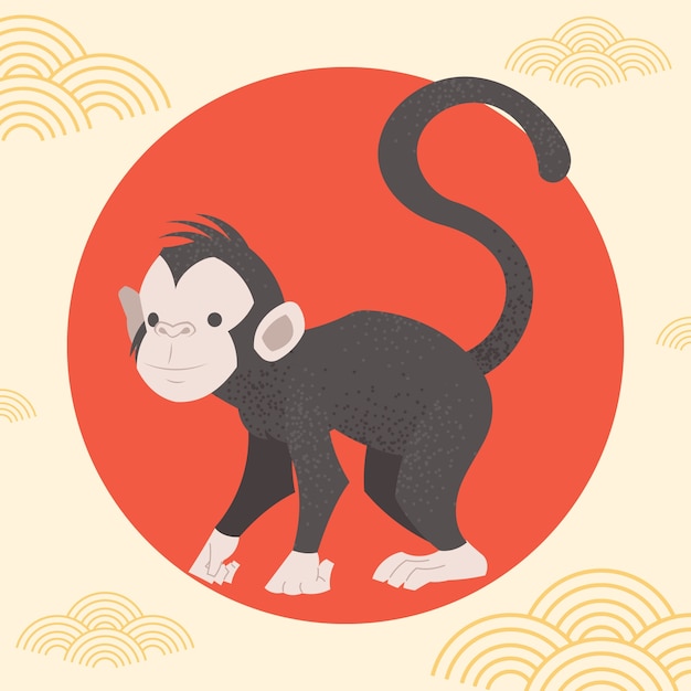 Free Vector hand drawn chinese zodiac animals illustration