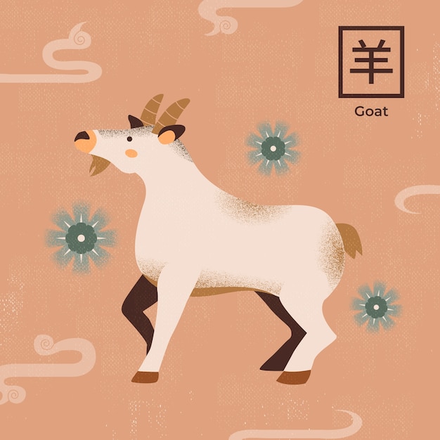 Hand drawn chinese zodiac animals illustration