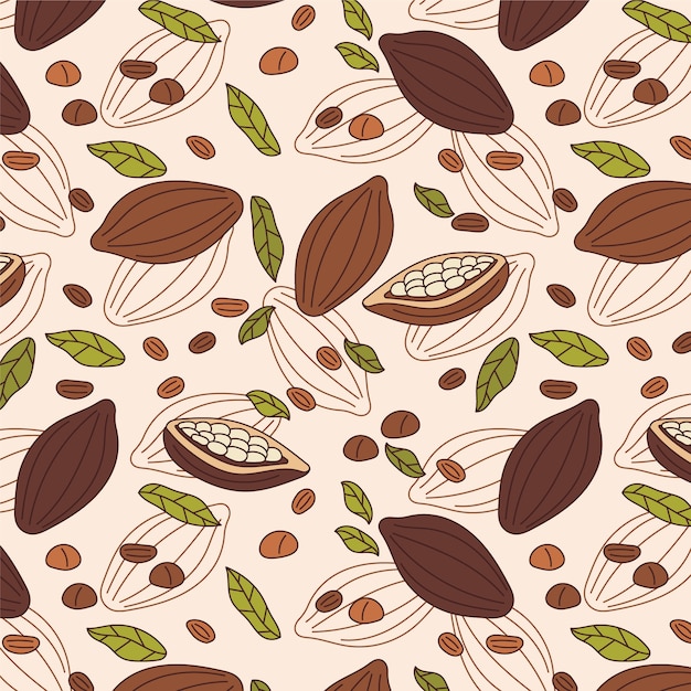 Hand drawn chocolate  pattern illustration