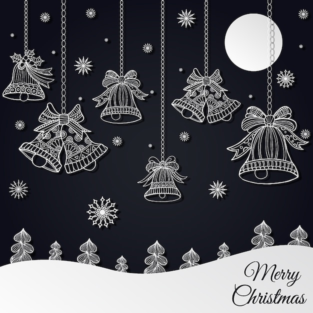 Hand drawn Christmas Background