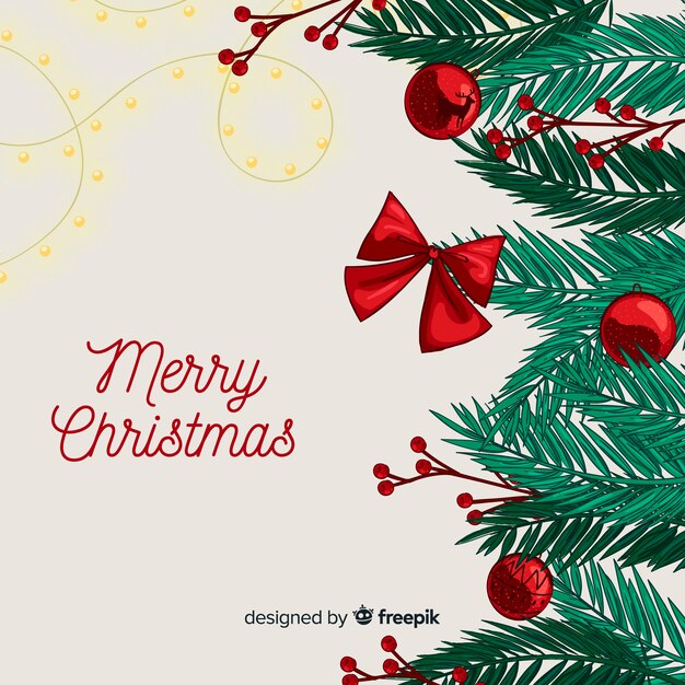 Hand drawn christmas background