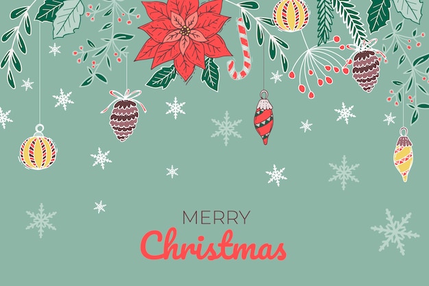 Hand drawn christmas background