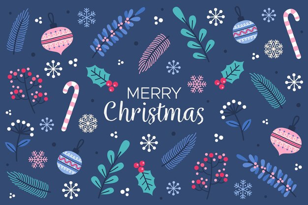 Hand drawn christmas background