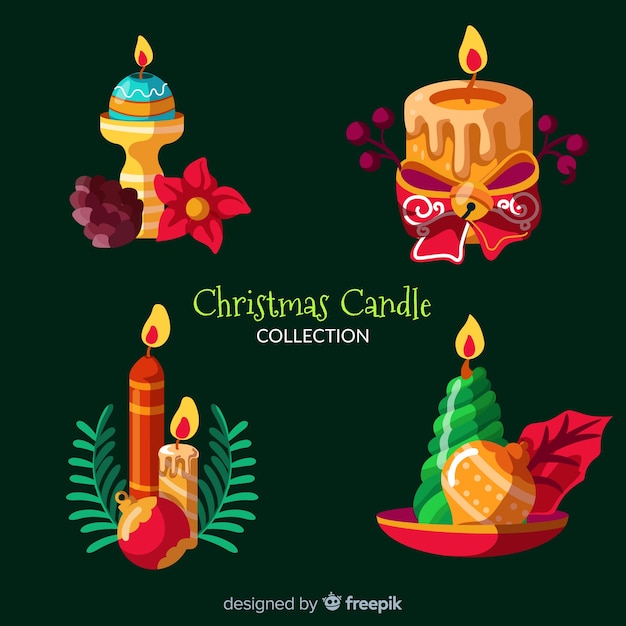 Hand drawn christmas candle pack