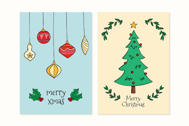 Hand drawn christmas cards