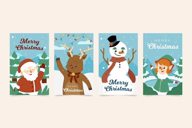 Hand drawn christmas cards