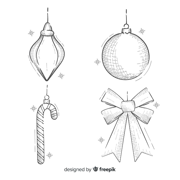 Free Vector hand drawn christmas decoration