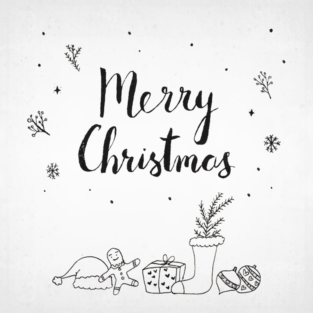 hand drawn christmas design