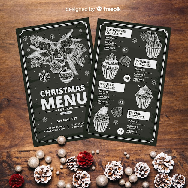 Hand Drawn Christmas Menu