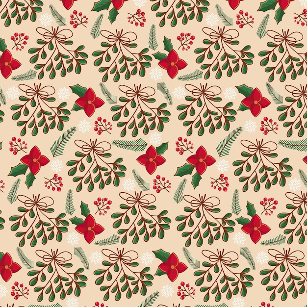 Hand drawn christmas pattern design