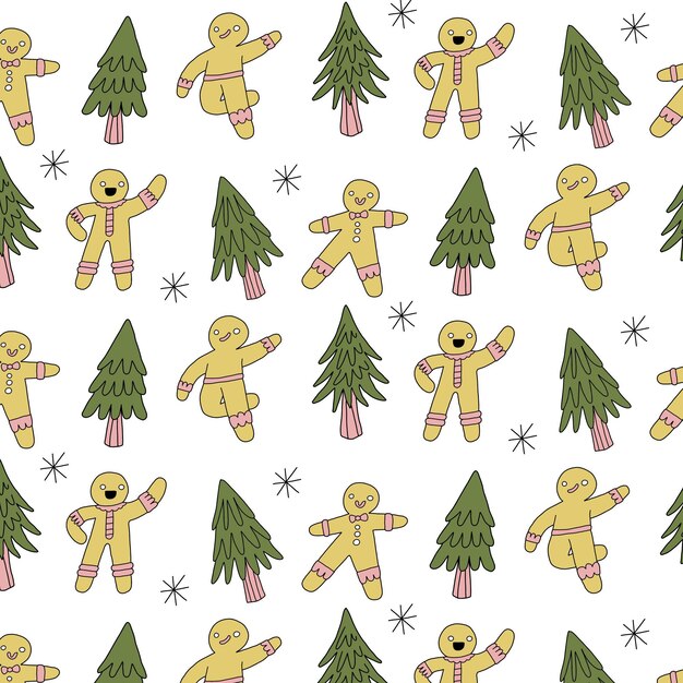 Hand drawn christmas pattern design