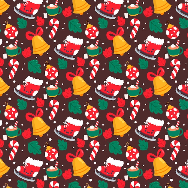 Hand drawn christmas pattern design