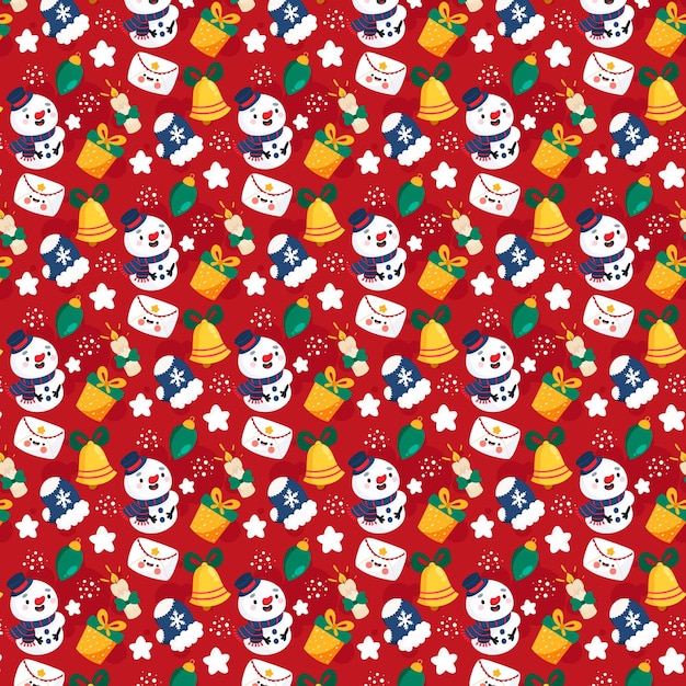 Hand drawn christmas pattern design