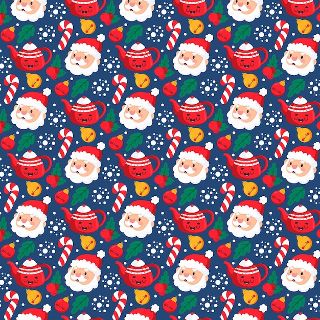 Hand drawn christmas pattern design