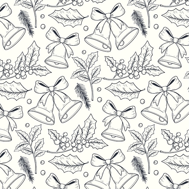 Hand drawn christmas pattern design