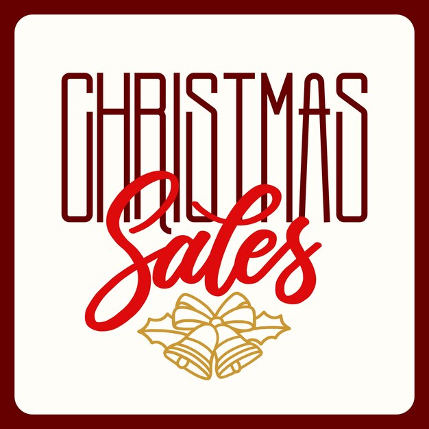 Hand drawn christmas sale concept