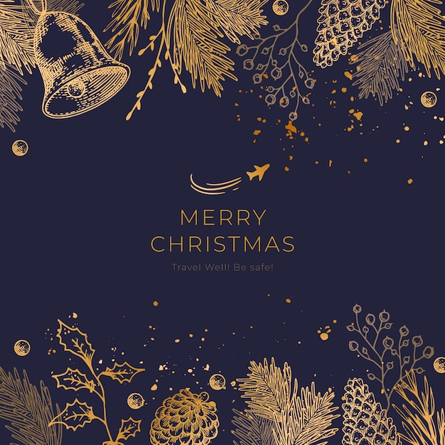 Free Vector hand drawn christmas season illustration