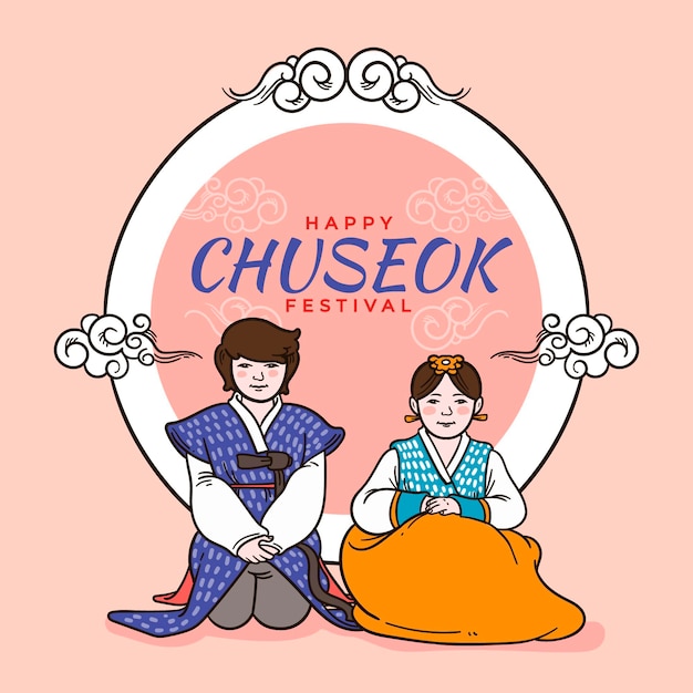 Free Vector hand drawn chuseok concept