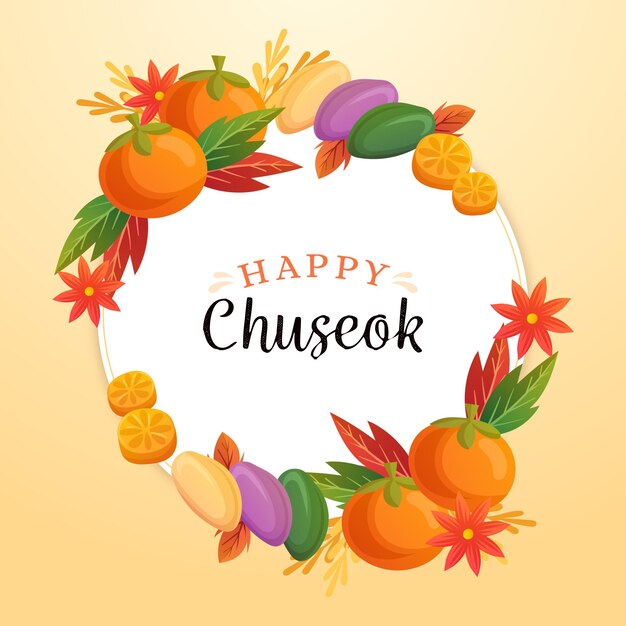 Hand-drawn chuseok festival concept