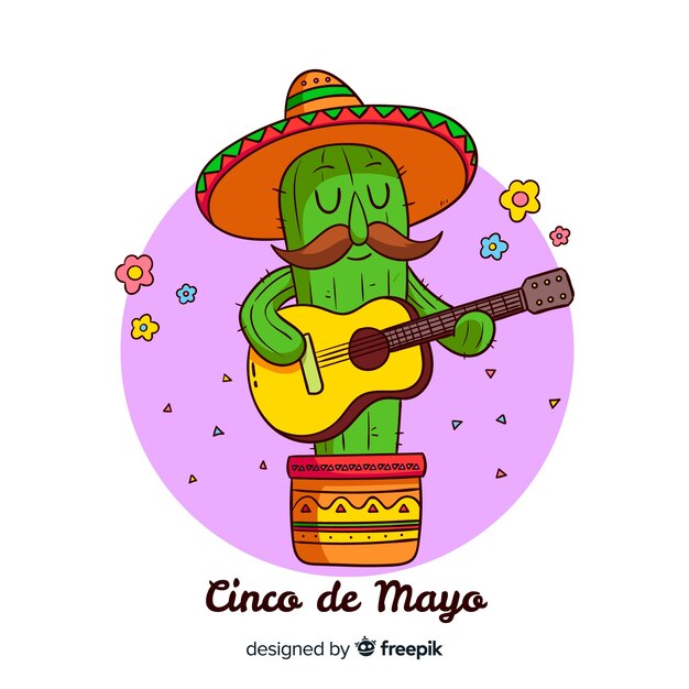 Hand drawn cinco de mayo background