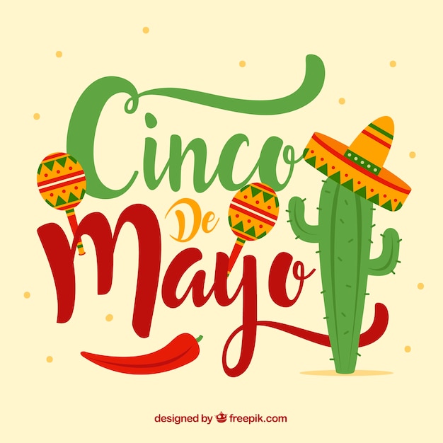 Free vector hand drawn cinco de mayo background