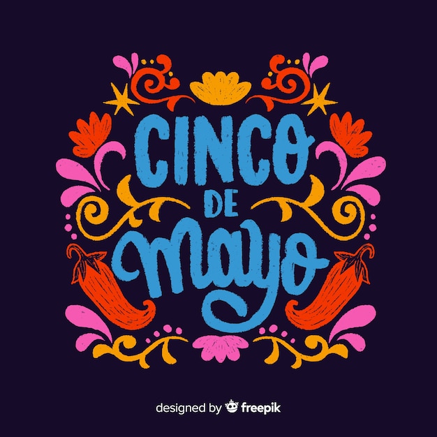 Free vector hand drawn cinco de mayo background