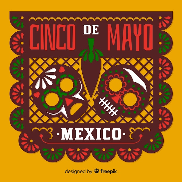 Hand drawn cinco de mayo background