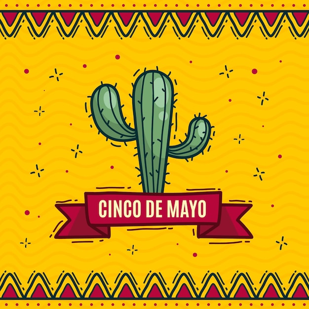 Hand drawn cinco de mayo illustration