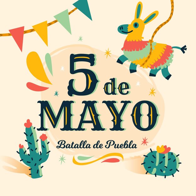 Hand drawn cinco de mayo illustration