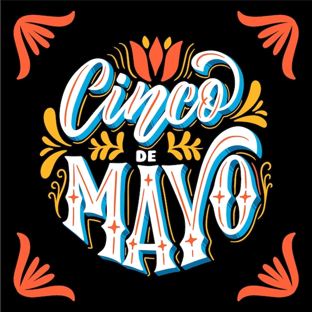 Free Vector hand drawn cinco de mayo lettering