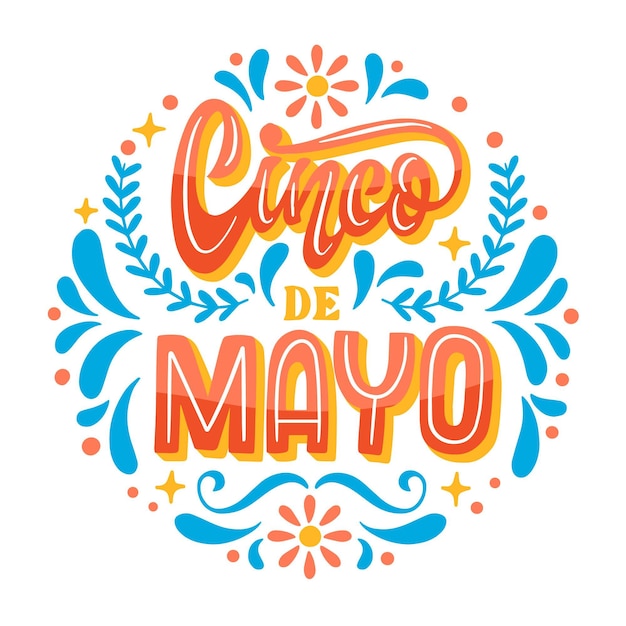 Free vector hand drawn cinco de mayo lettering